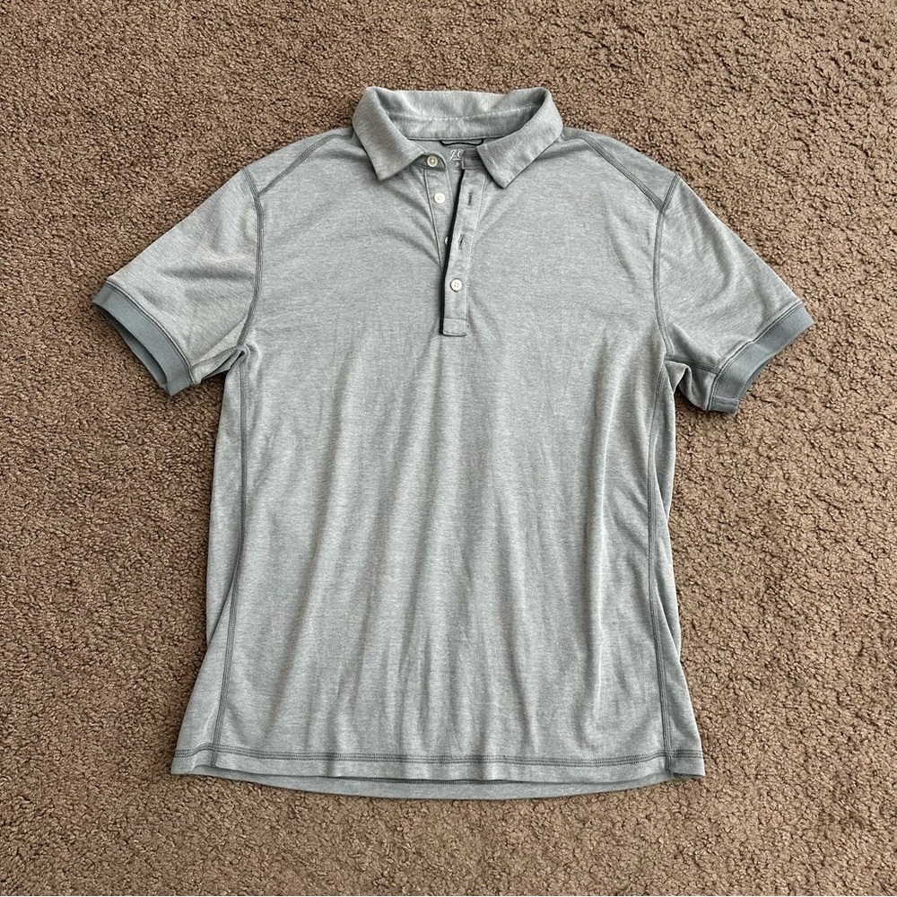 J.Crew Knit Goods Gray Short Sleeve Polo Shirt Mens M